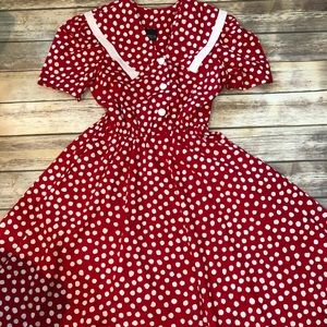 Vintage RGY dress red dotted